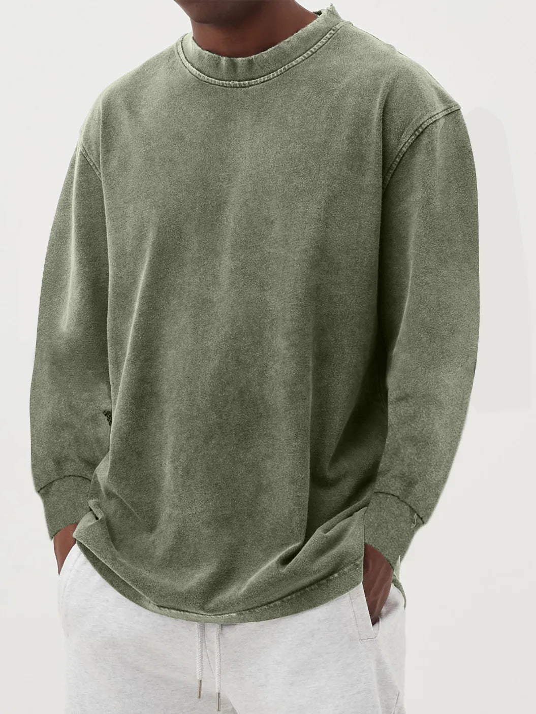 Men's Dropped Shoulder Crew Neck Jumper