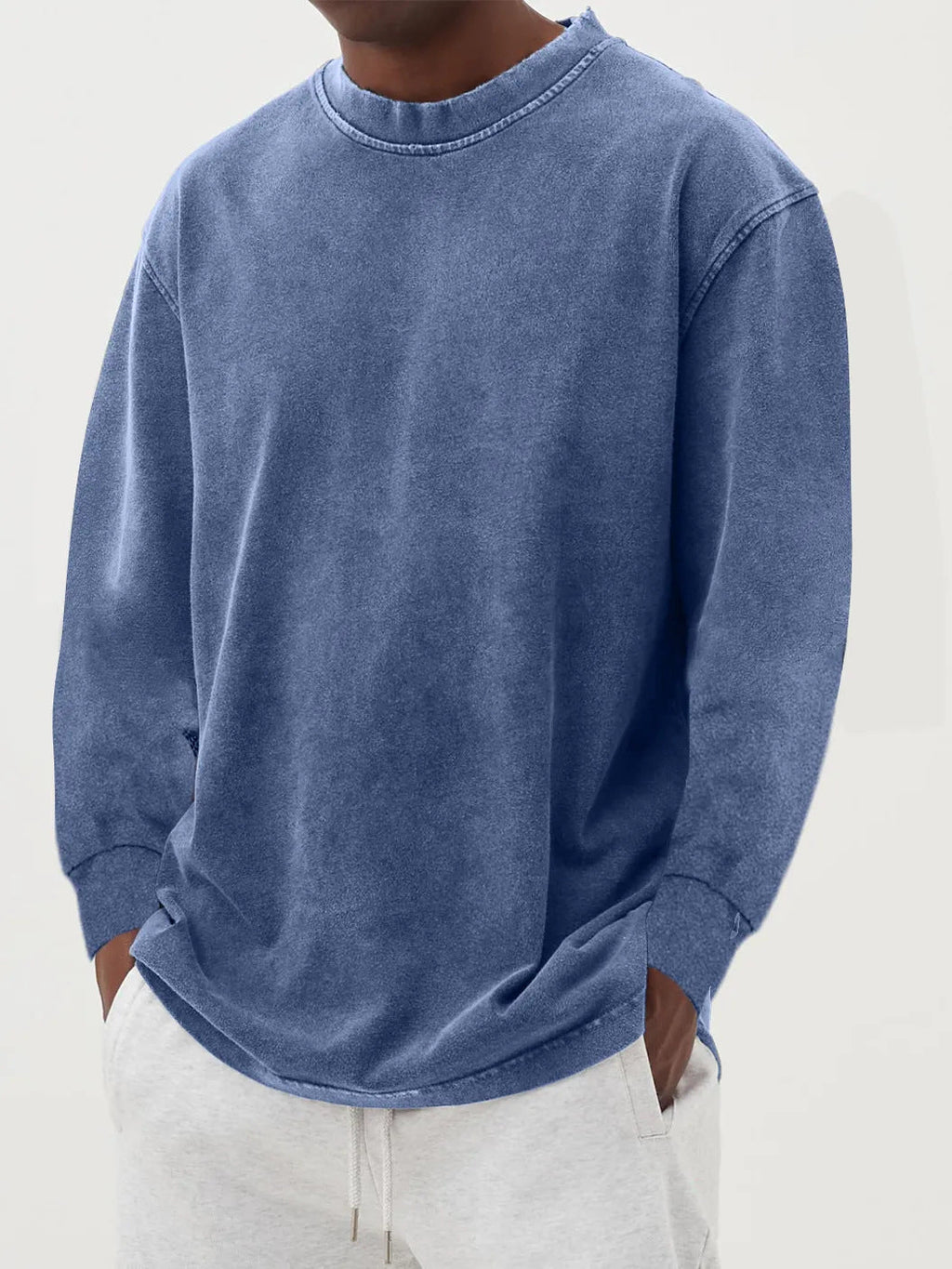 Men's Dropped Shoulder Crew Neck Jumper