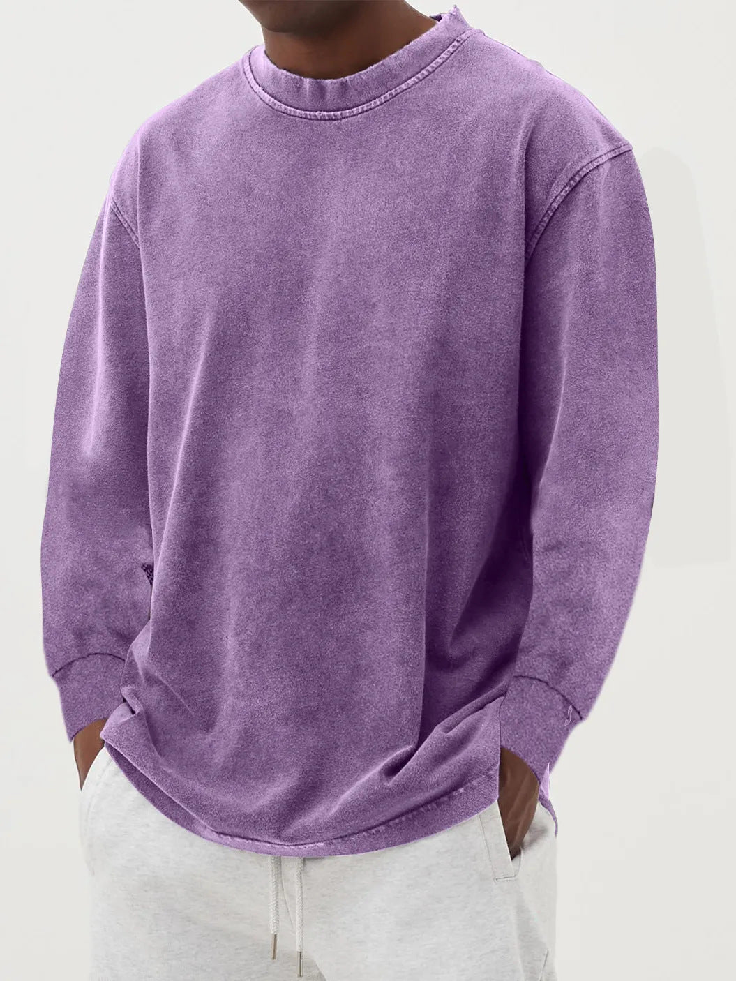 Men's Dropped Shoulder Crew Neck Jumper