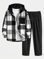 Men's Hooded Corduroy Trouser Set