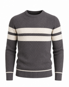 Men's Textured Crew Neck Jumper