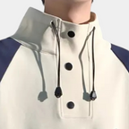 Men's Stand Collar Printed Sweatshirt