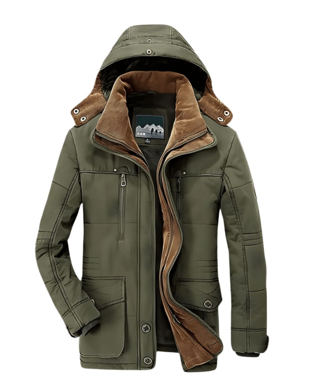 Men's Hooded Insulated Overcoat