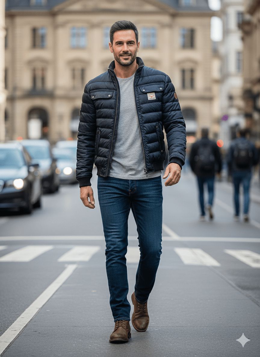 Men's Quilted Lightweight City Jacket