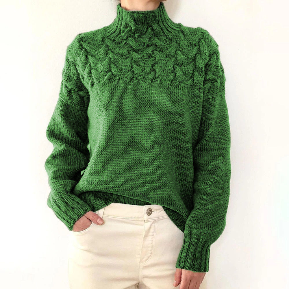 Women's Ribbed Cable Knit Jumper
