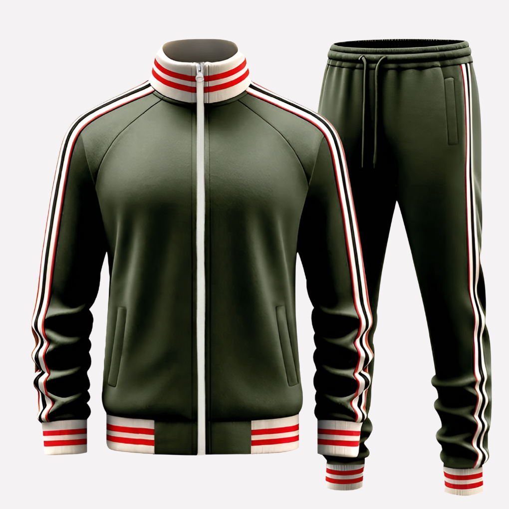Men's Striped Athletic Tracksuit