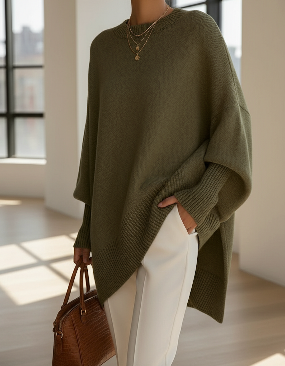 Women's Oversized Batwing Jumper