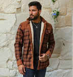 Men's Borg Lined Printed Field Jacket
