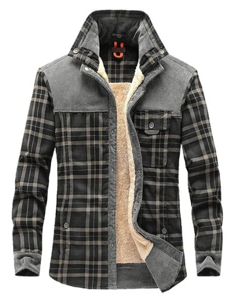Men's Borg Lined Printed Field Jacket