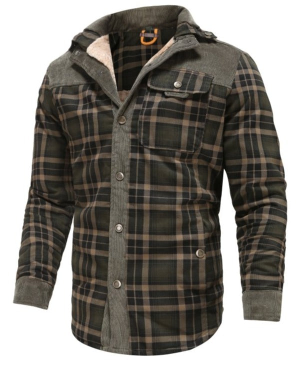 Men's Borg Lined Printed Field Jacket