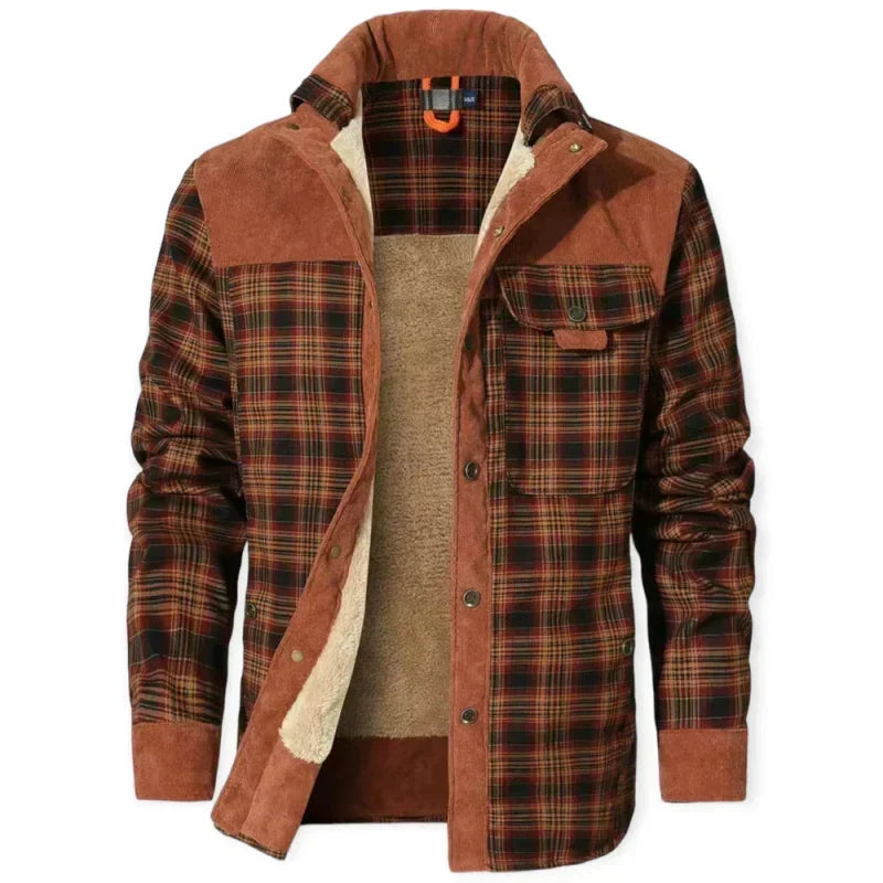 Men's Borg Lined Printed Field Jacket