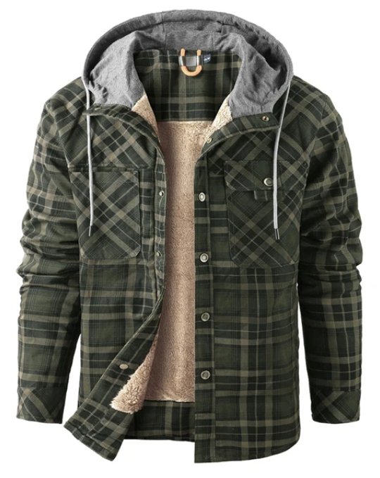 Men's Relaxed Fleece Lined Hooded Jacket