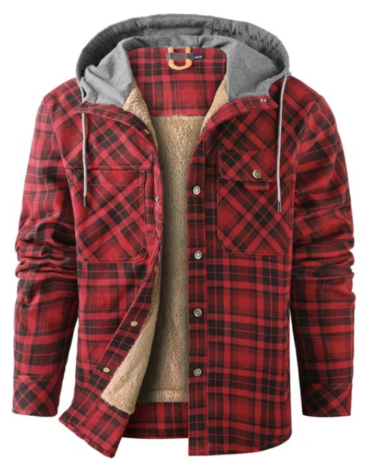 Men's Relaxed Fleece Lined Hooded Jacket