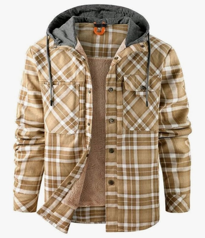 Men's Relaxed Fleece Lined Hooded Jacket