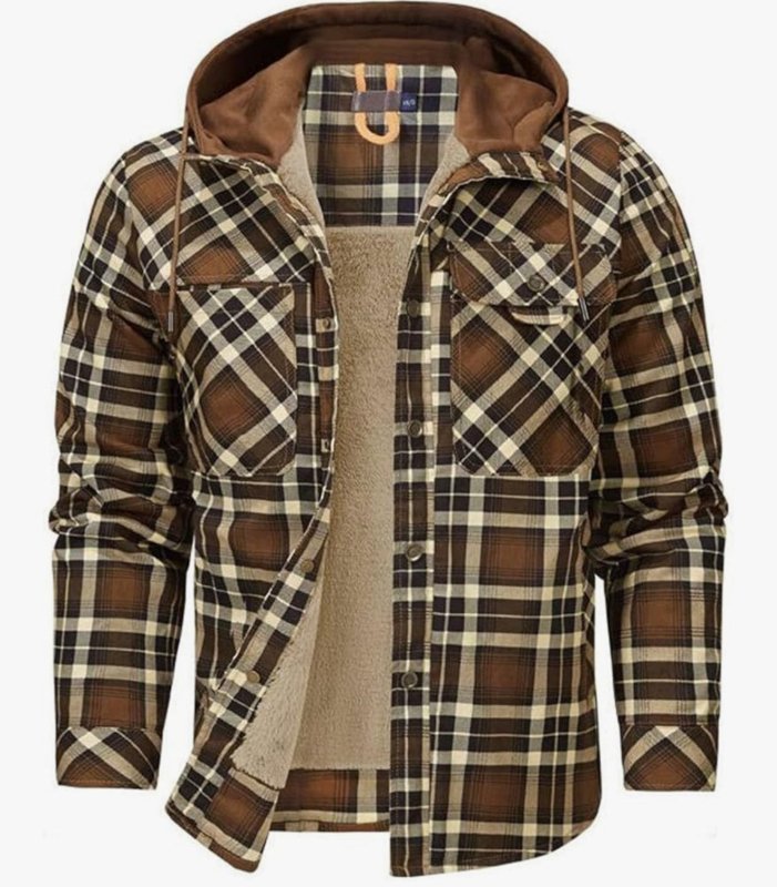 Men's Relaxed Fleece Lined Hooded Jacket