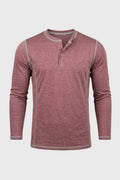 Men's Contrast Seam Henley
