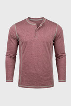 Men's Contrast Seam Henley