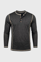 Men's Contrast Seam Henley