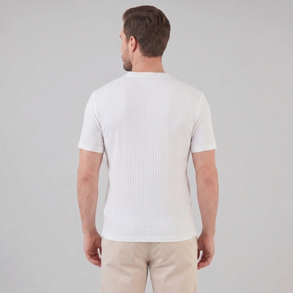 Men's Ribbed Crew Neck Tee