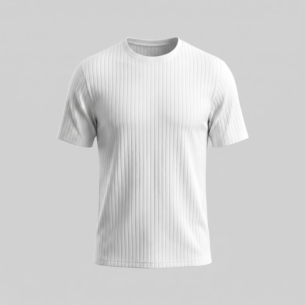 Men's Ribbed Crew Neck Tee