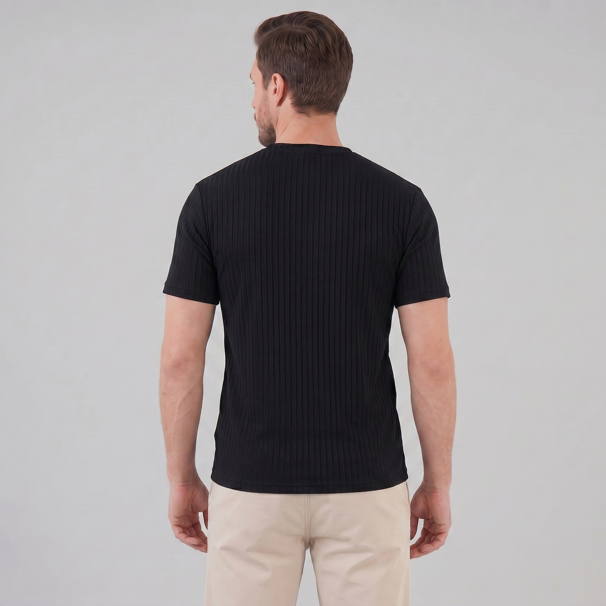 Men's Ribbed Crew Neck Tee