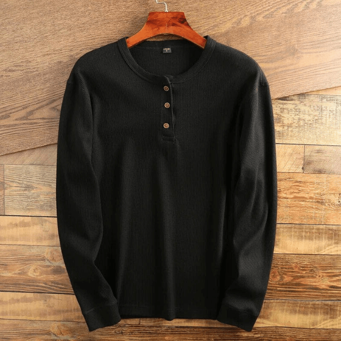 Men's Textured Waffle Henley