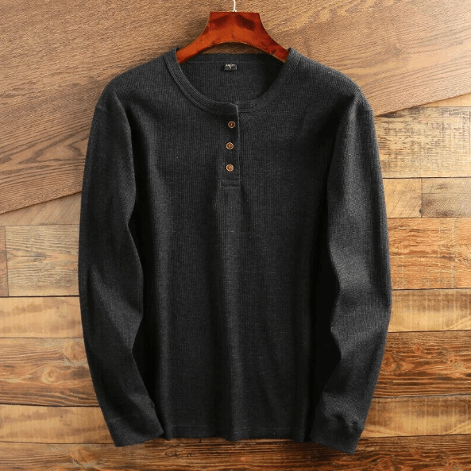Men's Textured Waffle Henley