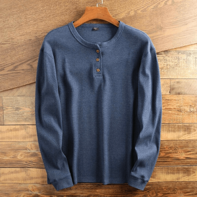 Men's Textured Waffle Henley