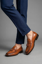 Men's Tassel Woven Leather Loafers