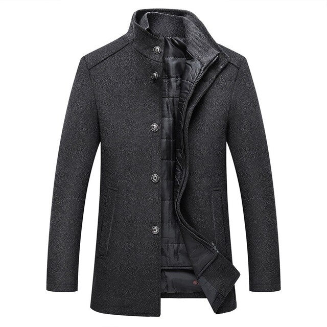 Men's Tailored High Collar Winter Coat