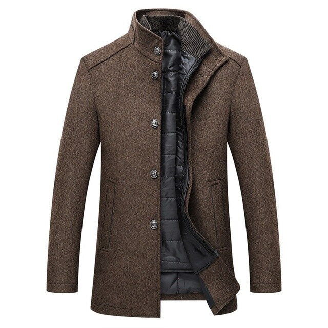 Men's Tailored High Collar Winter Coat