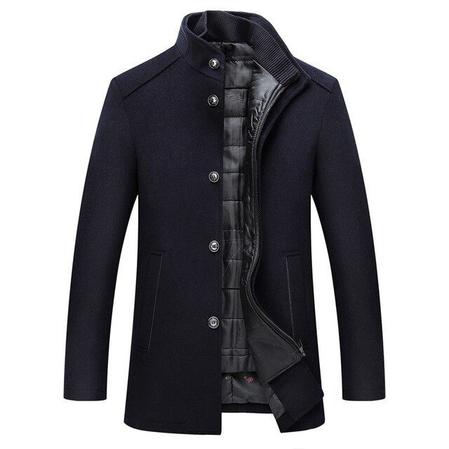 Men's Tailored High Collar Winter Coat