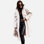 Women's Faux-Fleece Long Overcoat