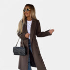 Women's Belted Wool Blend Overcoat