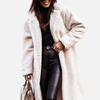 Women's Faux-Fleece Long Overcoat