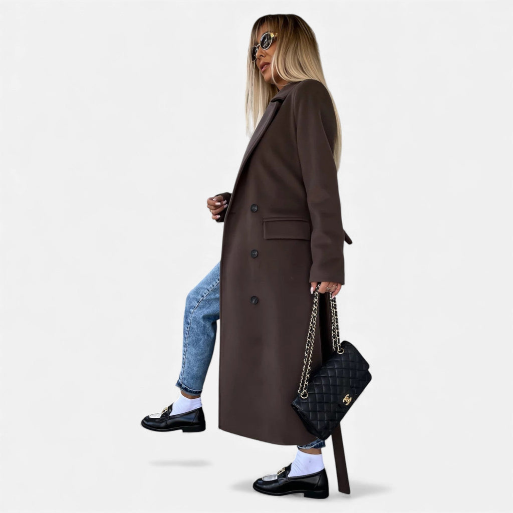 Women's Belted Wool Blend Overcoat