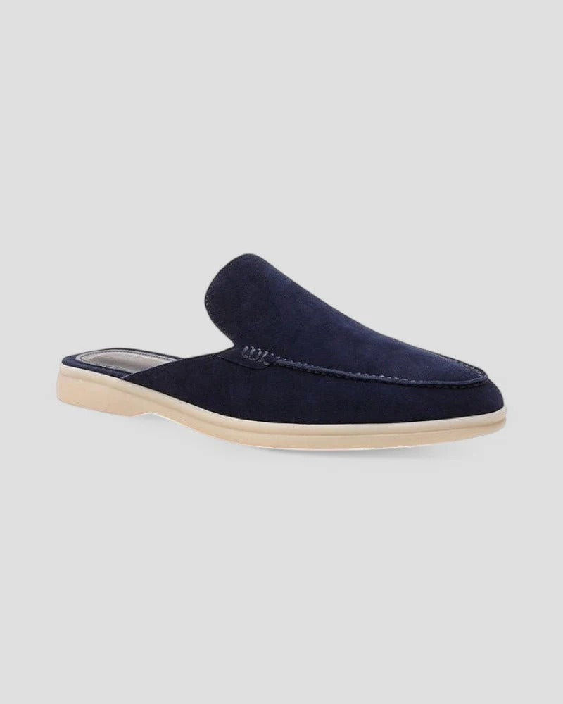 Men's Backless Moc Toe Loafers