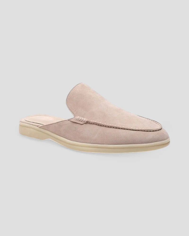 Men's Backless Moc Toe Loafers