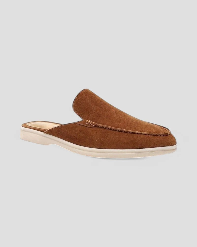 Men's Backless Moc Toe Loafers