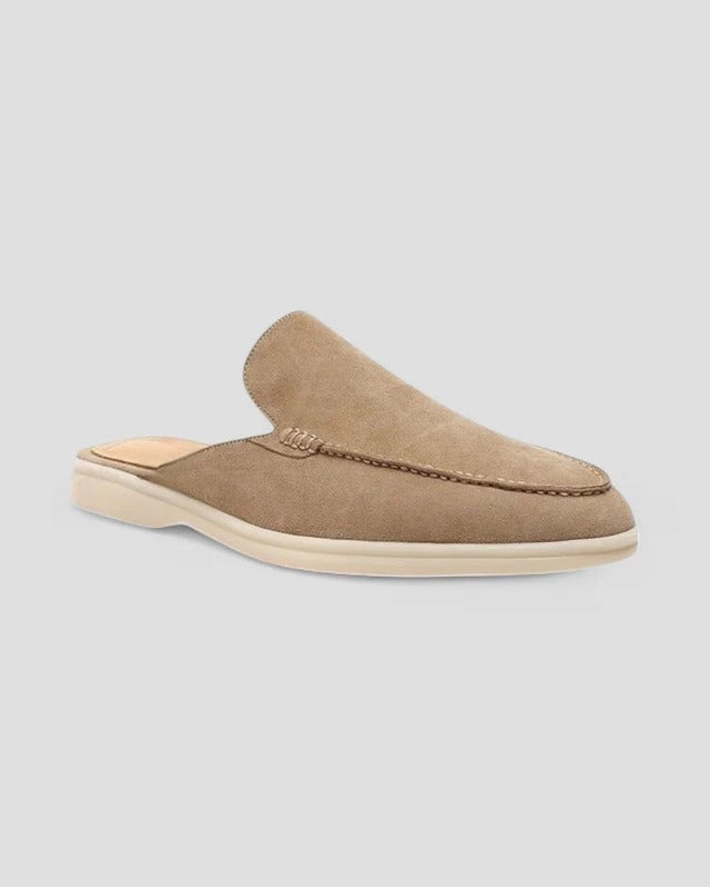 Men's Backless Moc Toe Loafers