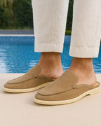 Men's Backless Moc Toe Loafers
