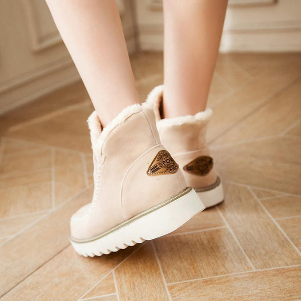 Women's Suede Faux Fur Boots