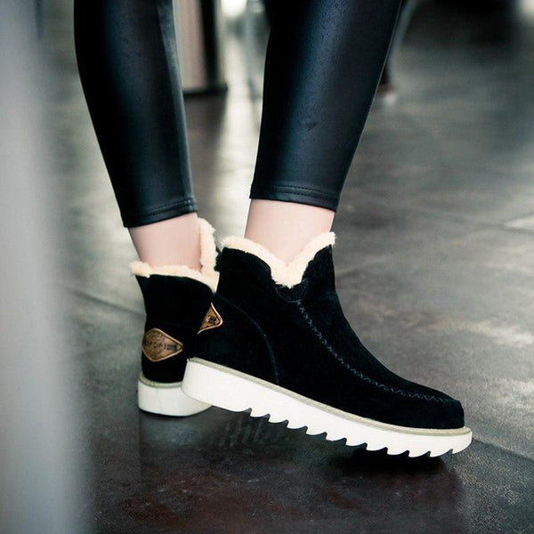 Women's Suede Faux Fur Boots