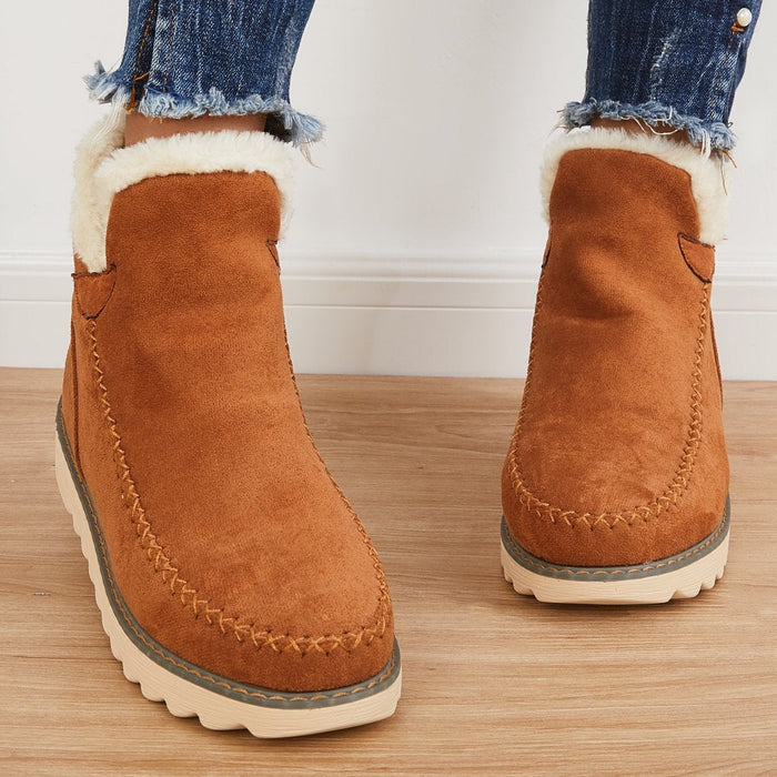 Women's Suede Faux Fur Boots
