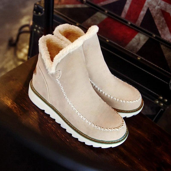 Women's Suede Faux Fur Boots