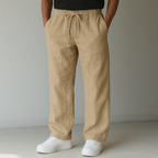 Men's Drawstring Wide Leg Trousers