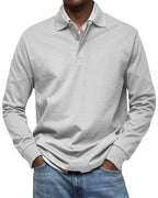 Men's Long Sleeve Soft Knit Polo