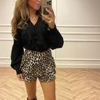 Women's Tiered Printed Ruffle Mini Skirt