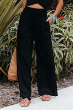 Women's Smocked Wide Leg Trousers