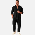 Men's Band Collar Trouser Set